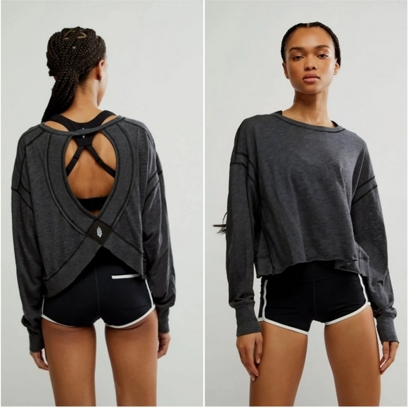 Free People Movement Black Island Time Short size Small NWOT - Picture 1 of 9